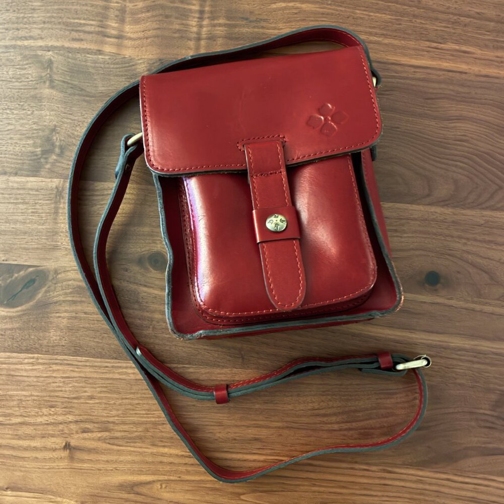 Patricia Nash Red Leather Crossbody Bag